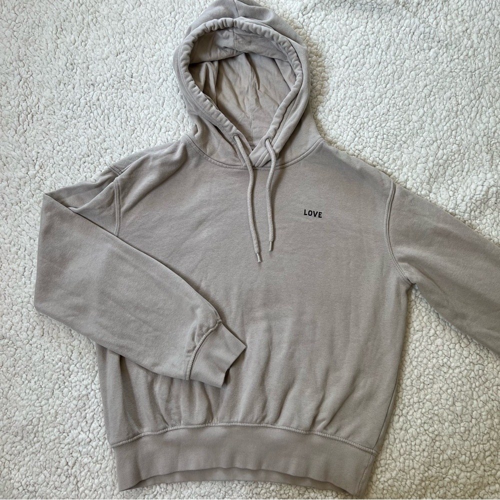 H&M Light  Beige Sweatshirt Hoodie - Picture 3 of 7